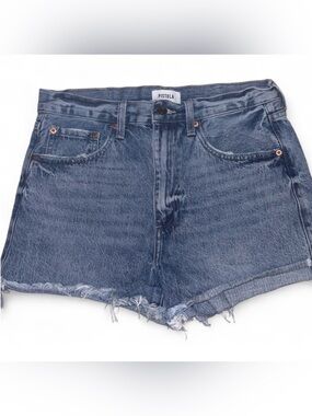 PISTOLA High Waist Cut Off Jean Shorts Women’s Sz 28/6 Raw Hem Denim Summer